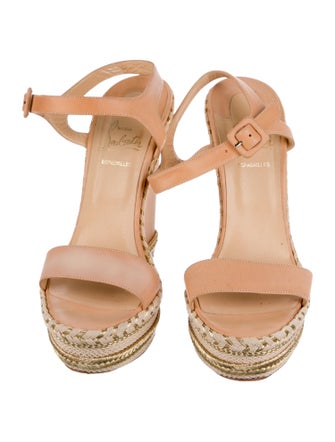 Christian Louboutin Leather Braided Accents Espadrilles