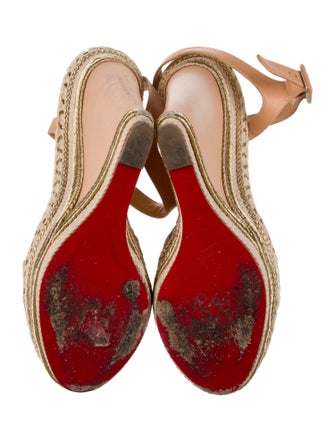 Christian Louboutin Leather Braided Accents Espadrilles