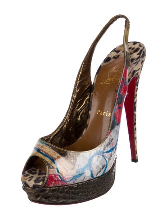 Christian Louboutin Trash 150 PVC Slingback Sandals
