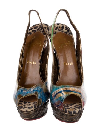 Christian Louboutin Trash 150 PVC Slingback Sandals