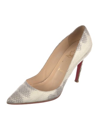 Christian Louboutin Leather Animal Print Pumps