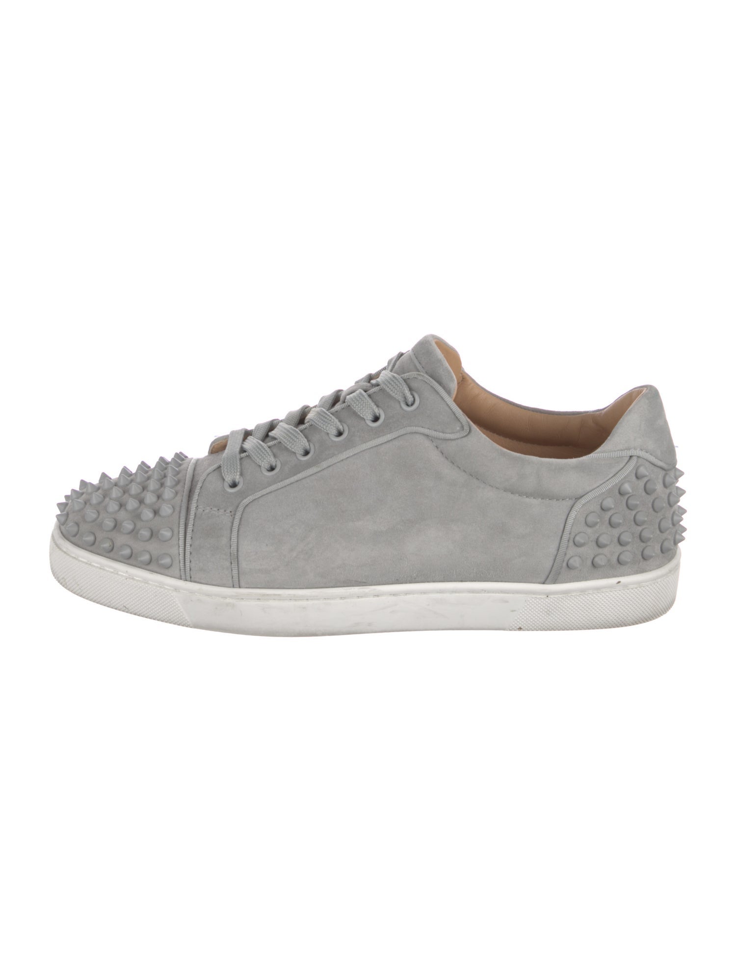 Christian Louboutin Spike Accents Suede Sneakers