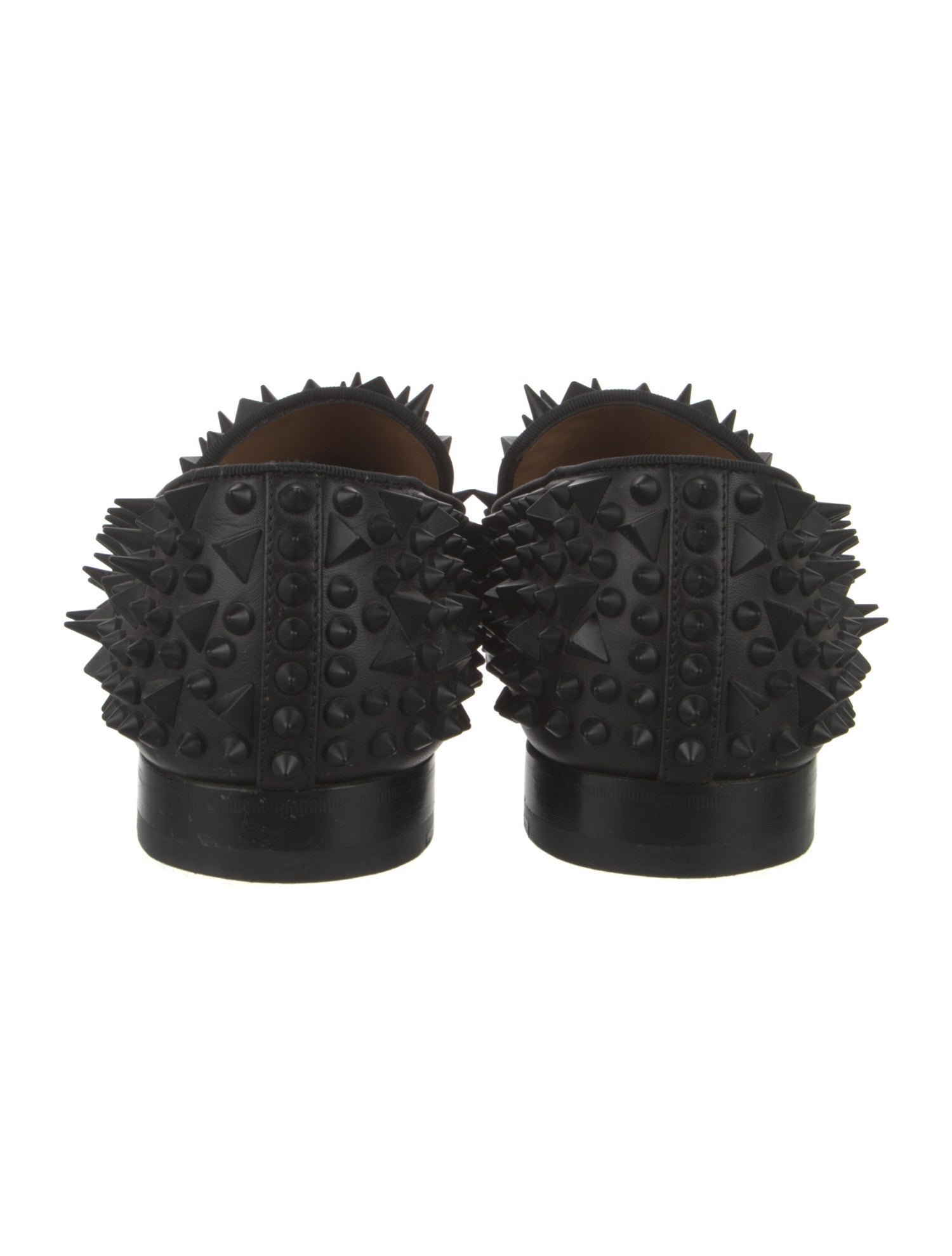 Christian Louboutin Spike Accents Leather Loafers