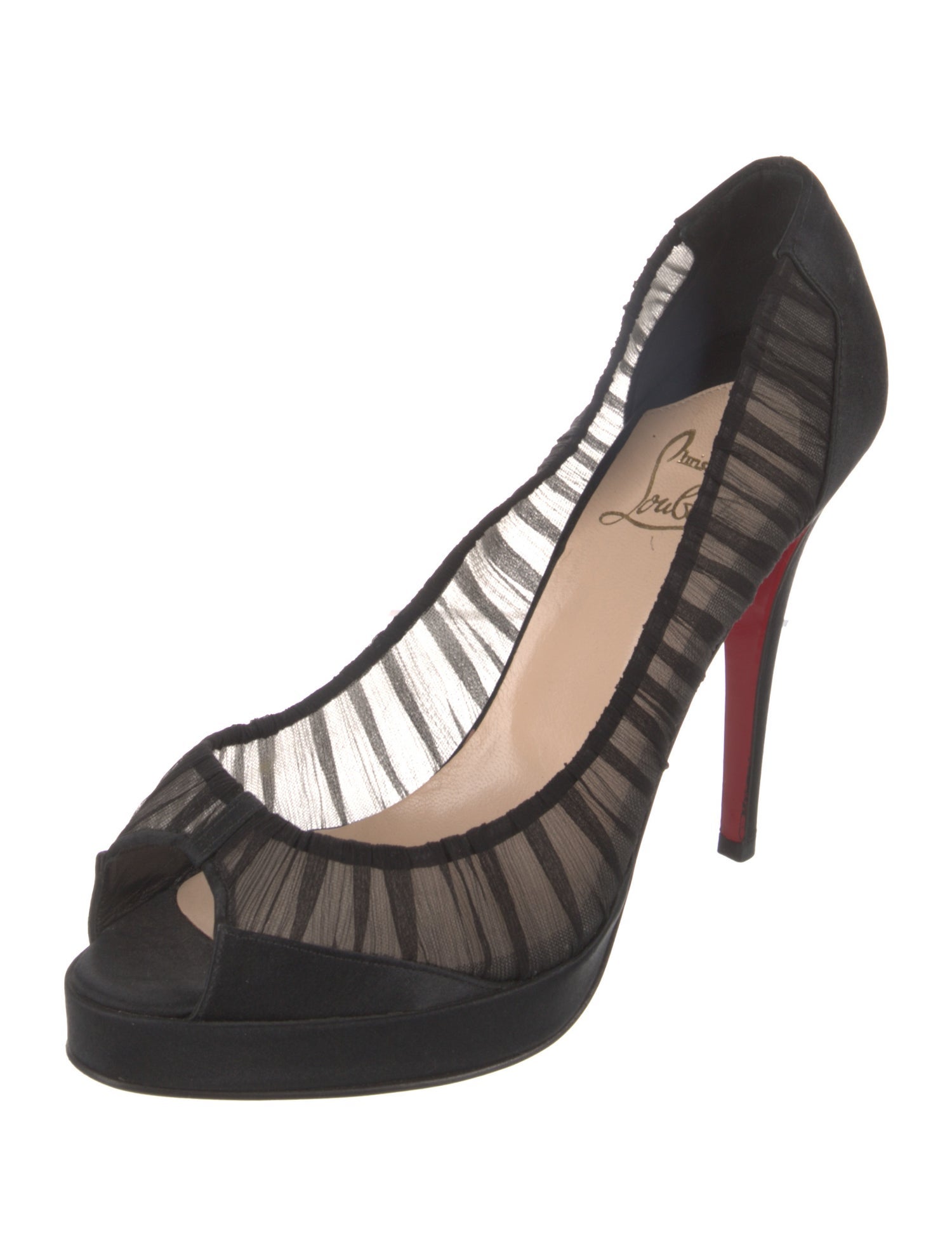 Christian Louboutin Mesh Mesh Accents Pumps