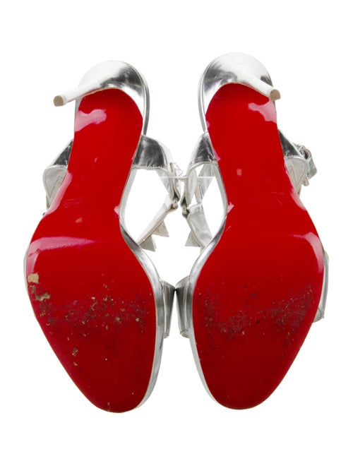 Christian Louboutin Patent Leather Studded Accents Sandals