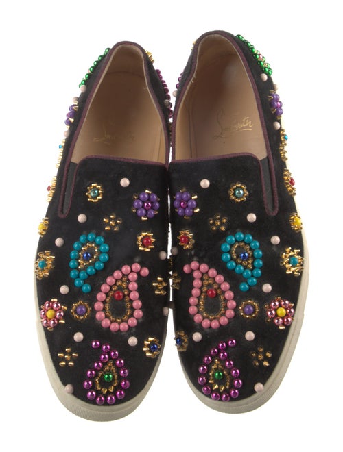 Christian Louboutin Suede Patterned Sneakers