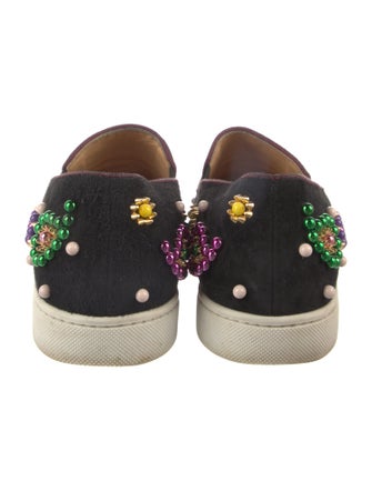 Christian Louboutin Suede Patterned Sneakers