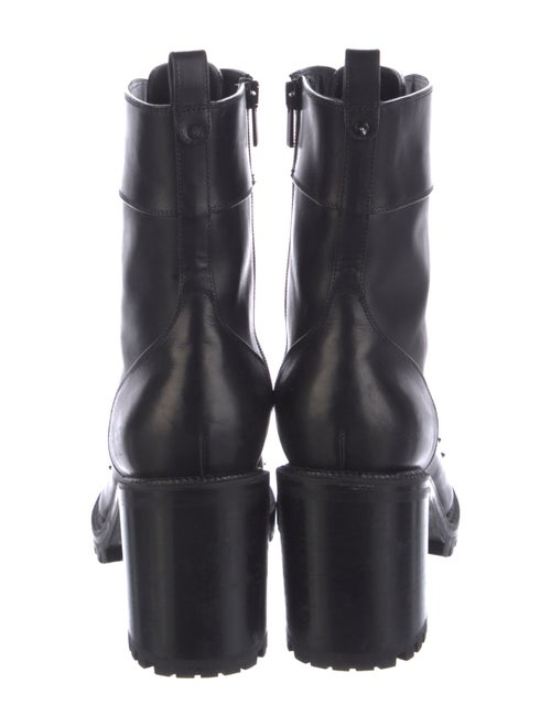 Christian Louboutin Spike Accents Leather Combat Boots