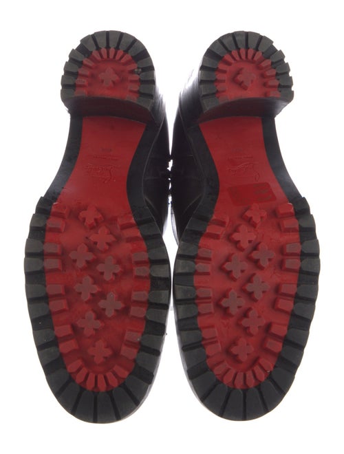 Christian Louboutin Spike Accents Leather Combat Boots