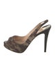 Christian Louboutin Animal Print Slingback Pumps