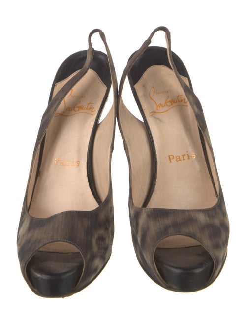 Christian Louboutin Animal Print Slingback Pumps