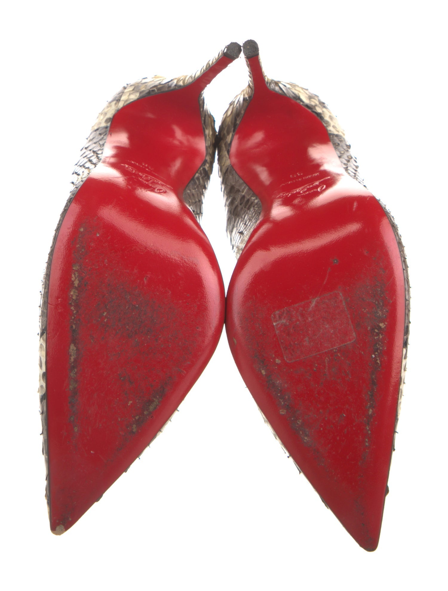 Christian Louboutin Snakeskin Animal Print Pumps