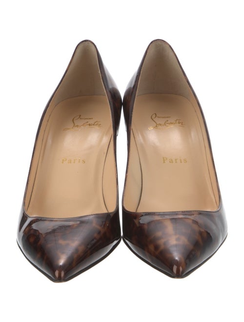 Christian Louboutin Patent Leather Animal Print Pumps