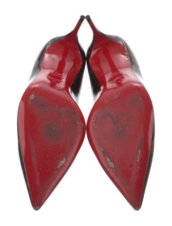 Christian Louboutin Patent Leather Animal Print Pumps