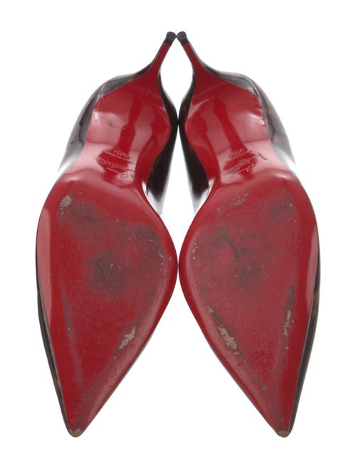 Christian Louboutin Patent Leather Animal Print Pumps