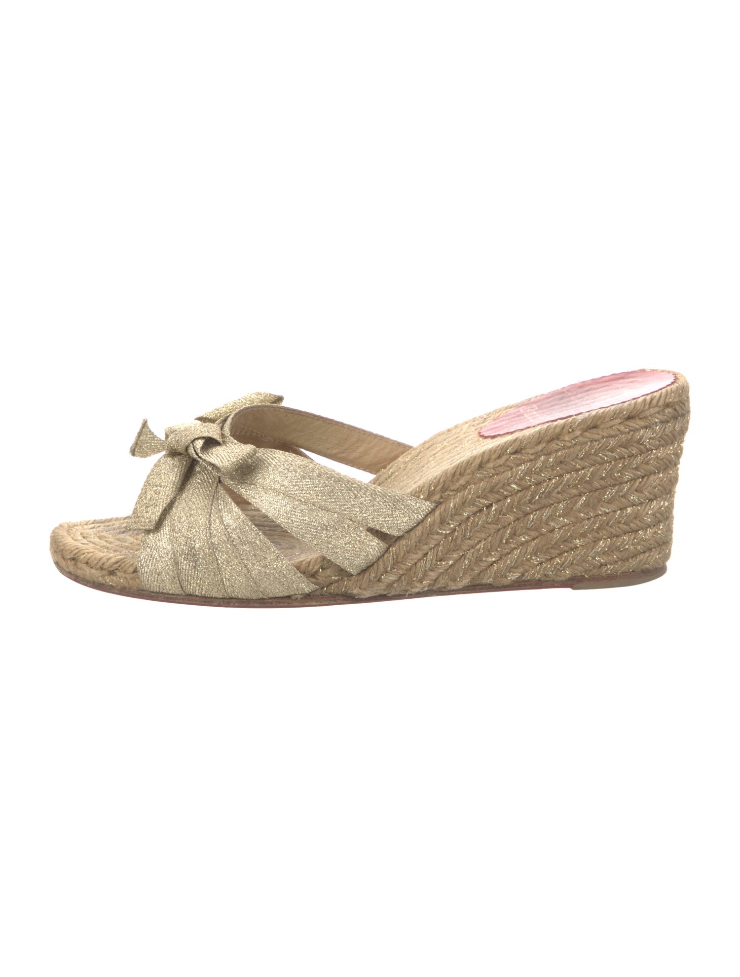 Christian Louboutin Jute Bow Accents Espadrilles