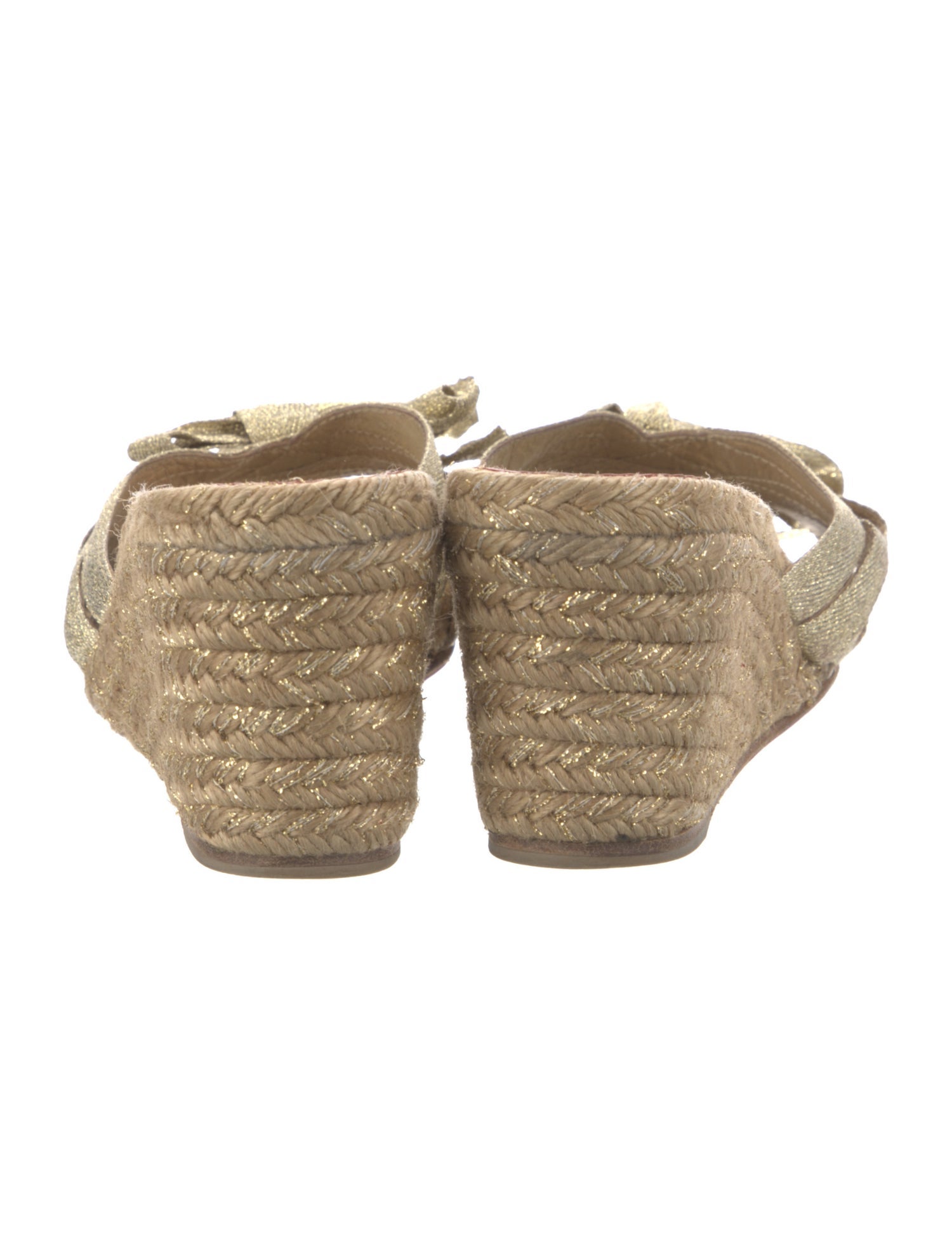 Christian Louboutin Jute Bow Accents Espadrilles