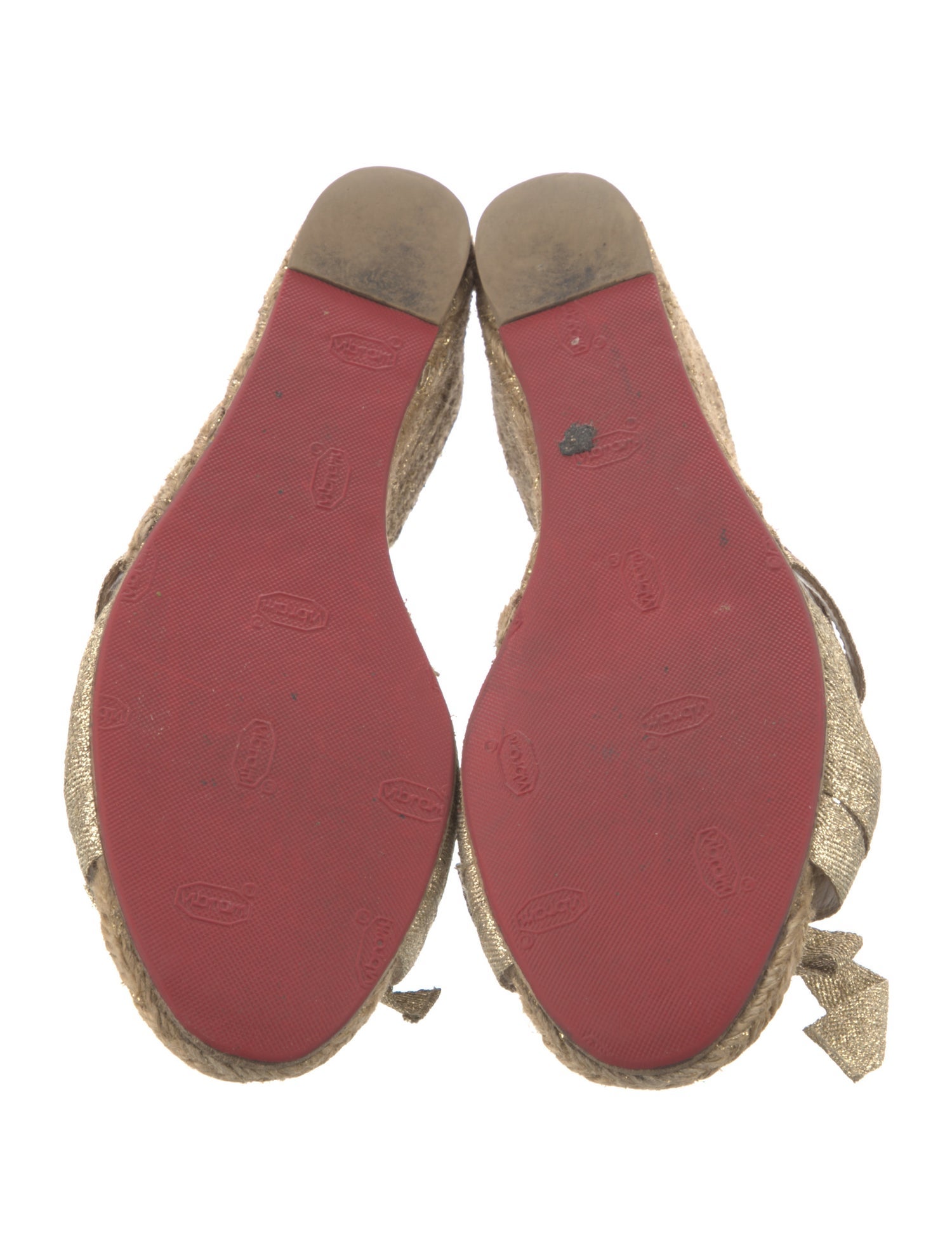 Christian Louboutin Jute Bow Accents Espadrilles