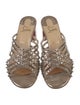 Christian Louboutin Spike Accents Leather Slides