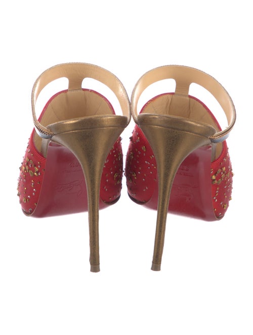 Christian Louboutin Satin Printed Mules