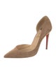 Christian Louboutin Suede D'Orsay Pumps