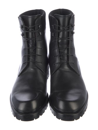 Christian Louboutin Leather Lace-Up Boots