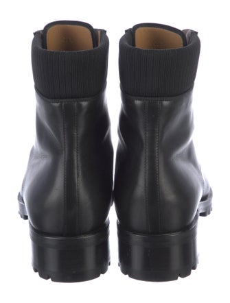 Christian Louboutin Leather Lace-Up Boots
