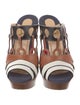 Christian Louboutin Leather Colorblock Pattern Slides