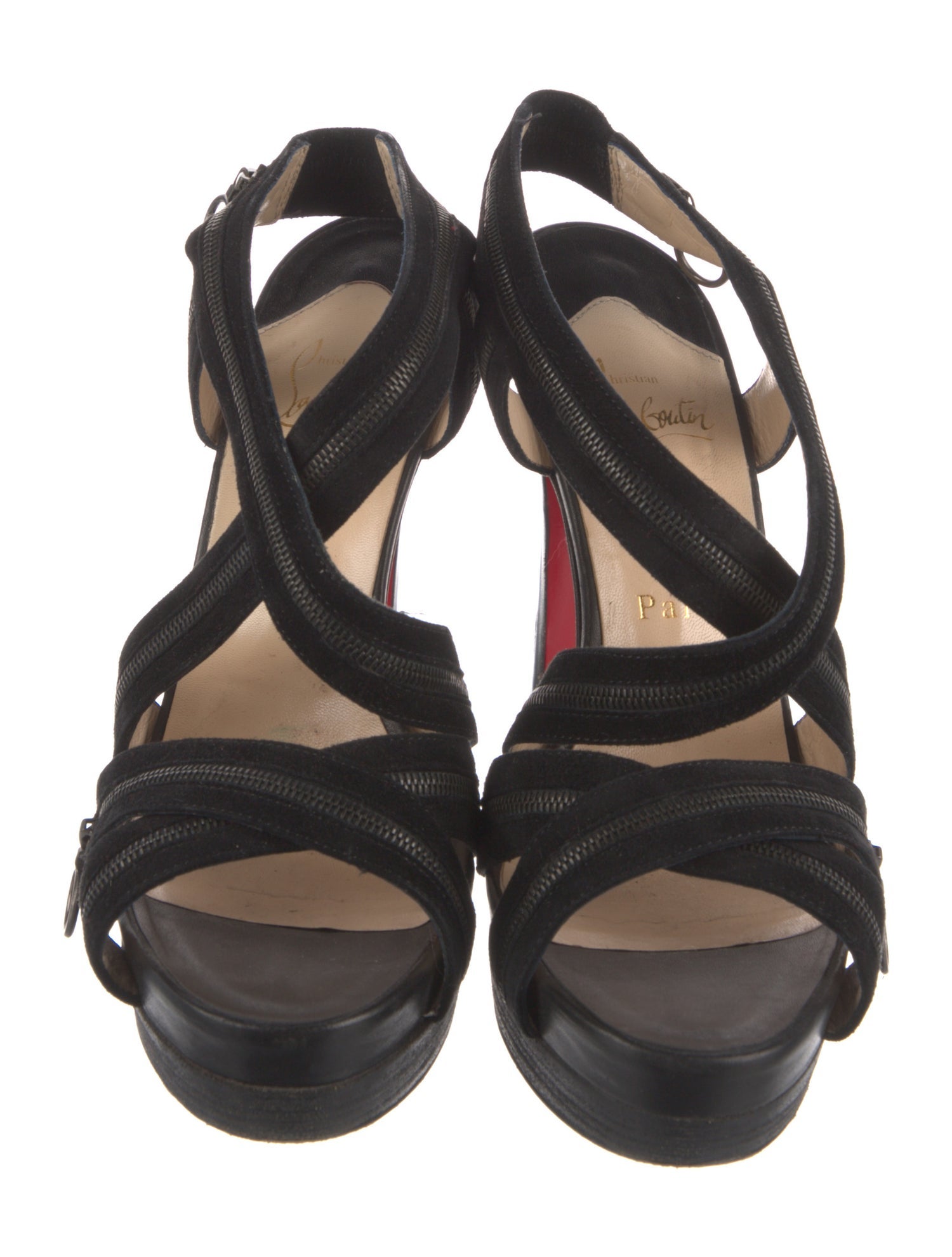 Christian Louboutin Suede Slingback Sandals