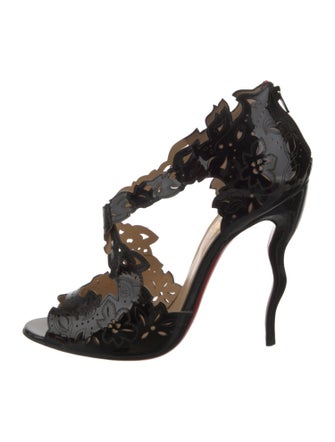 Christian Louboutin Decoupadiva 120 Patent Leather T-Strap Sandals