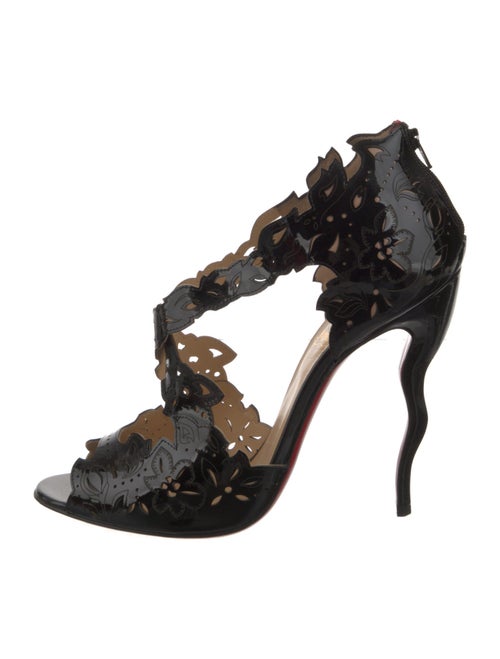 Christian Louboutin Decoupadiva 120 Patent Leather T-Strap Sandals
