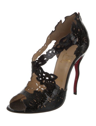 Christian Louboutin Decoupadiva 120 Patent Leather T-Strap Sandals