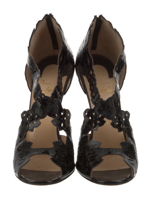 Christian Louboutin Decoupadiva 120 Patent Leather T-Strap Sandals