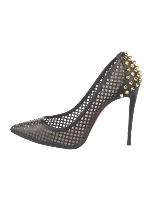 Christian Louboutin Spike Accents Leather Pumps