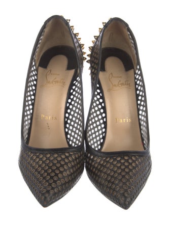 Christian Louboutin Spike Accents Leather Pumps