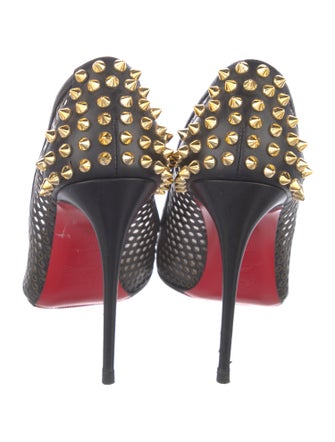 Christian Louboutin Spike Accents Leather Pumps