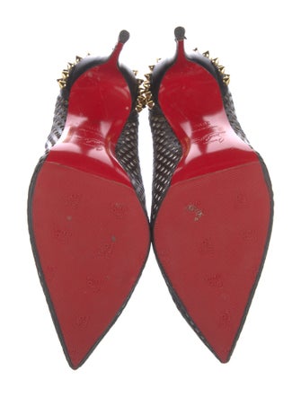 Christian Louboutin Spike Accents Leather Pumps