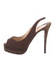 Christian Louboutin Canvas Slingback Pumps