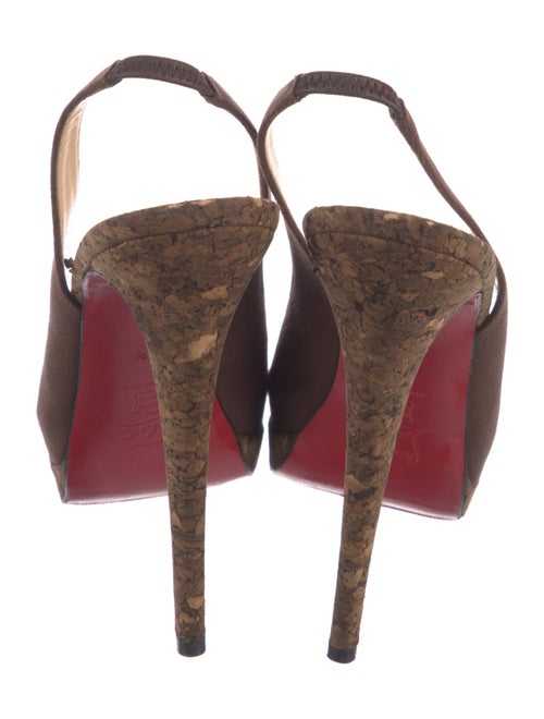 Christian Louboutin Canvas Slingback Pumps