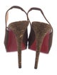 Christian Louboutin Canvas Slingback Pumps