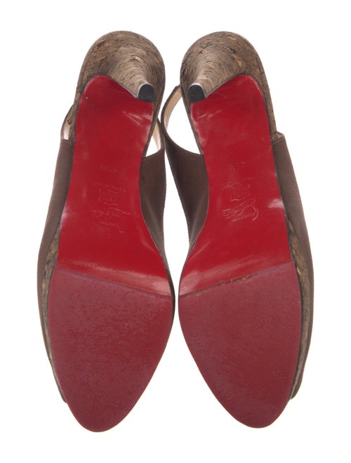 Christian Louboutin Canvas Slingback Pumps