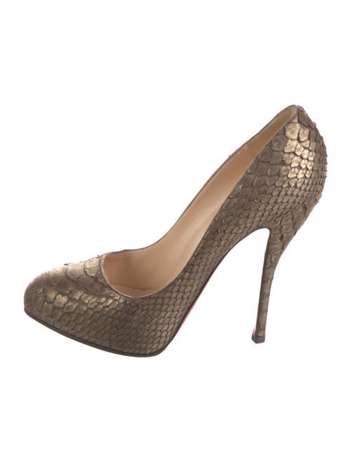 Christian Louboutin Python Animal Print Pumps