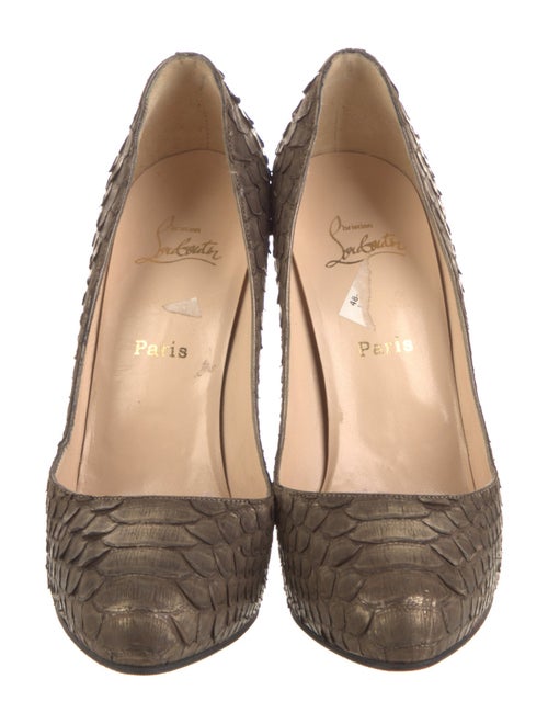 Christian Louboutin Python Animal Print Pumps