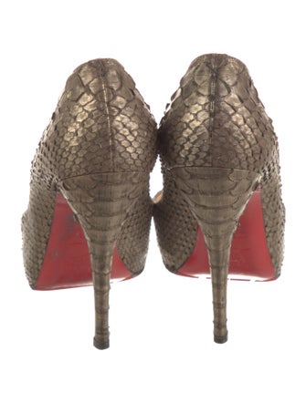 Christian Louboutin Python Animal Print Pumps
