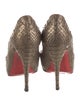 Christian Louboutin Python Animal Print Pumps