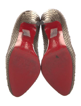 Christian Louboutin Python Animal Print Pumps