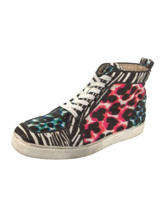 Christian Louboutin Ponyhair Animal Print Sneakers