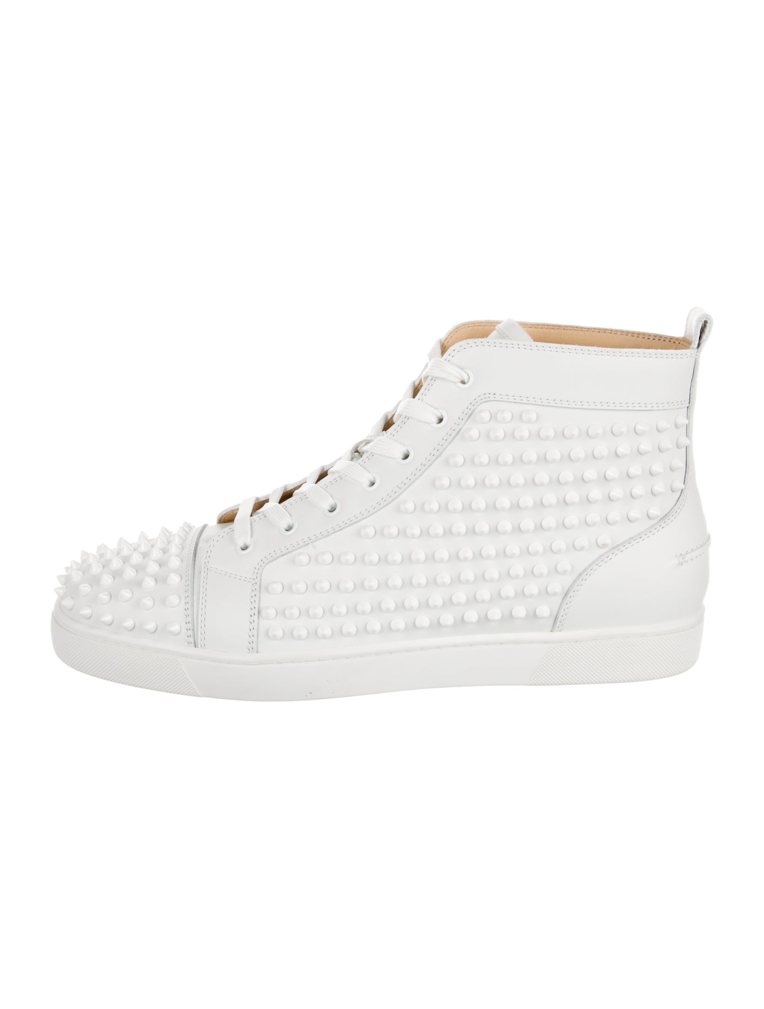 Christian Louboutin Spike Accents Leather Sneakers