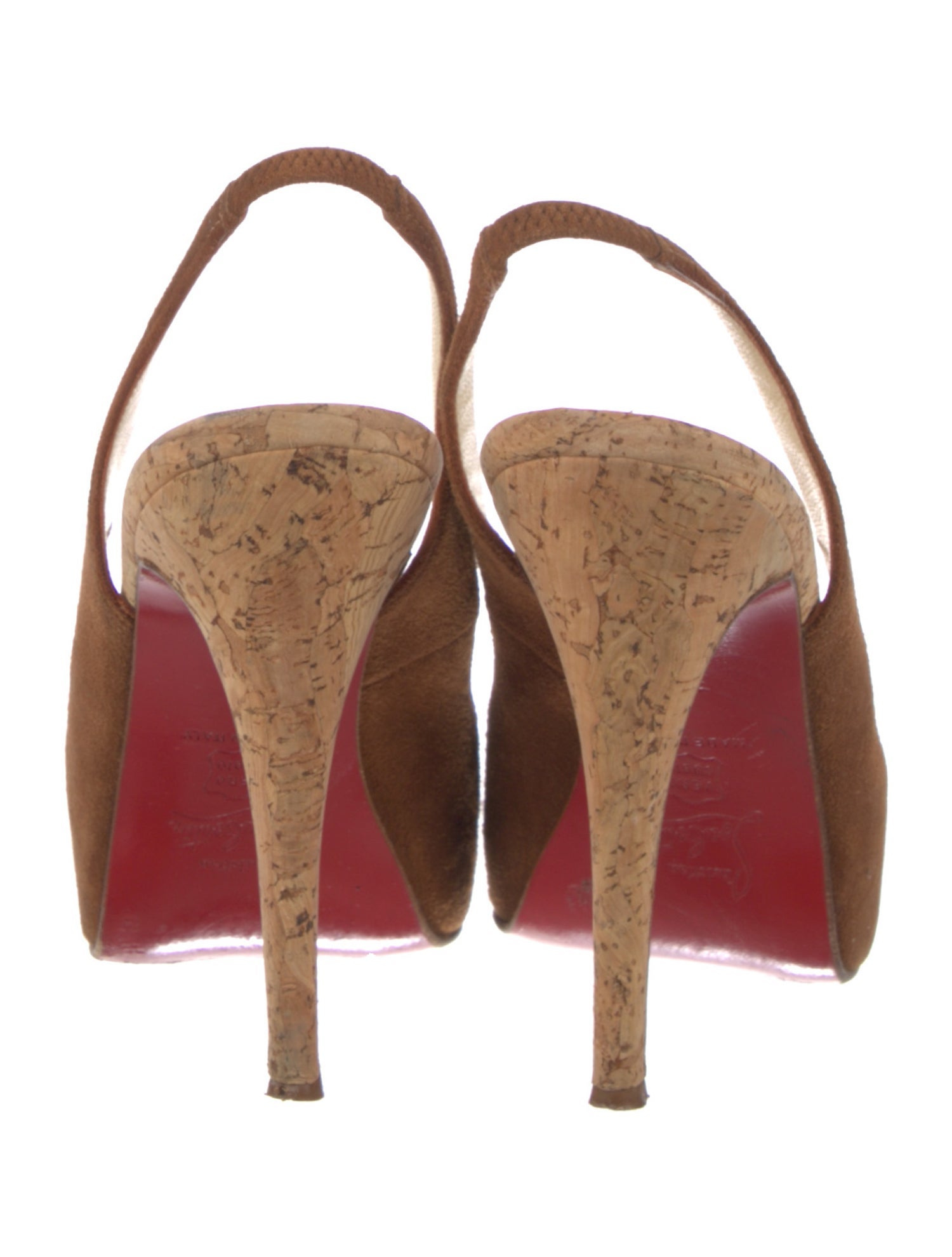 Christian Louboutin Suede Slingback Pumps