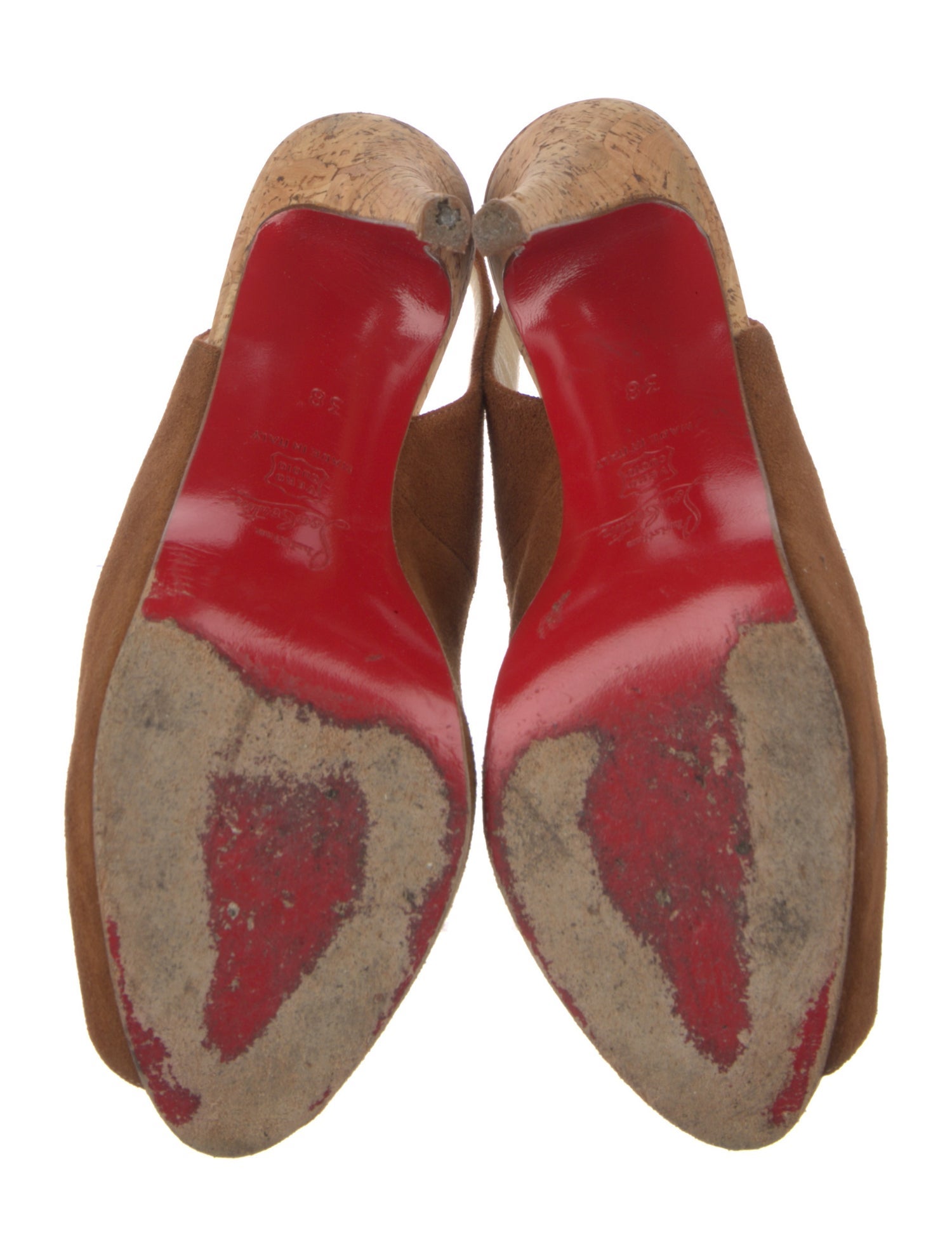 Christian Louboutin Suede Slingback Pumps